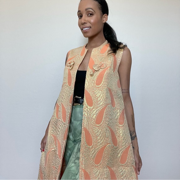 Vintage Jackets & Blazers - 1960’s Styled By Dorian Floor Length Vintage Brocade Vest